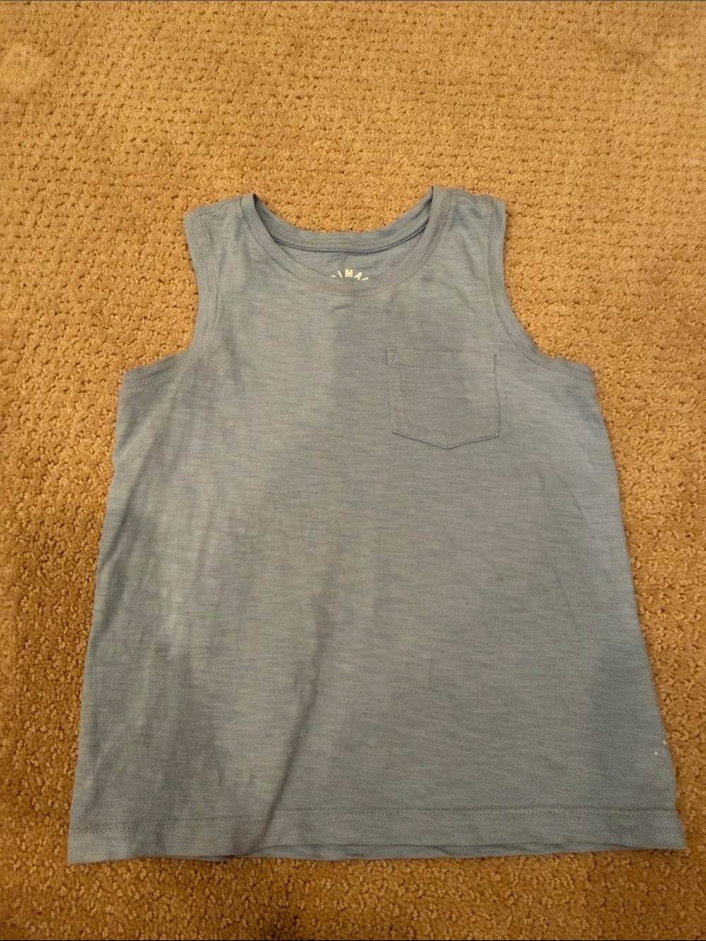 Primary Lightweight Blue Tank Top with Chest Pocket